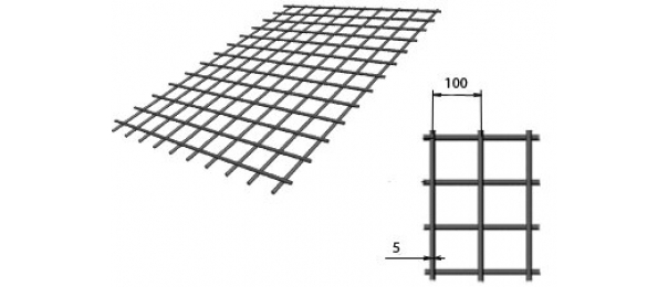 Сетка сварная (дорожная) 100х100х5мм 1,5х2м купить с доставкой в Мытищах