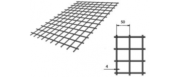 Сетка сварная (дорожная) 50х50х4мм 1х2м купить с доставкой в Мытищах